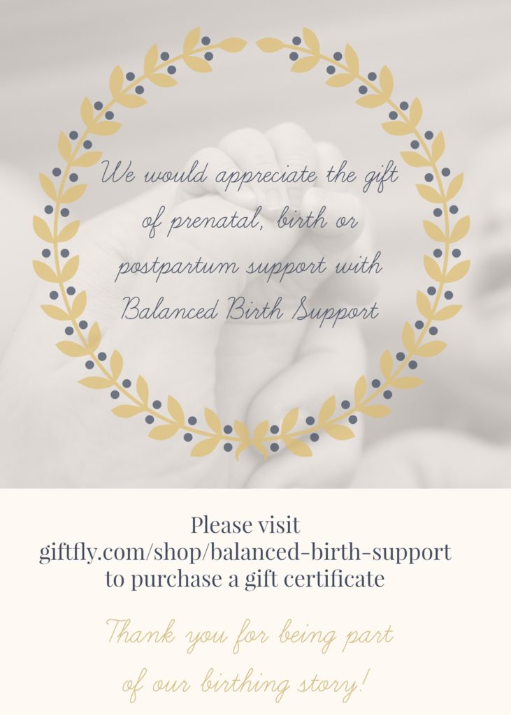 Free Printables Baby Shower Gift Certificate For Doula Balanced