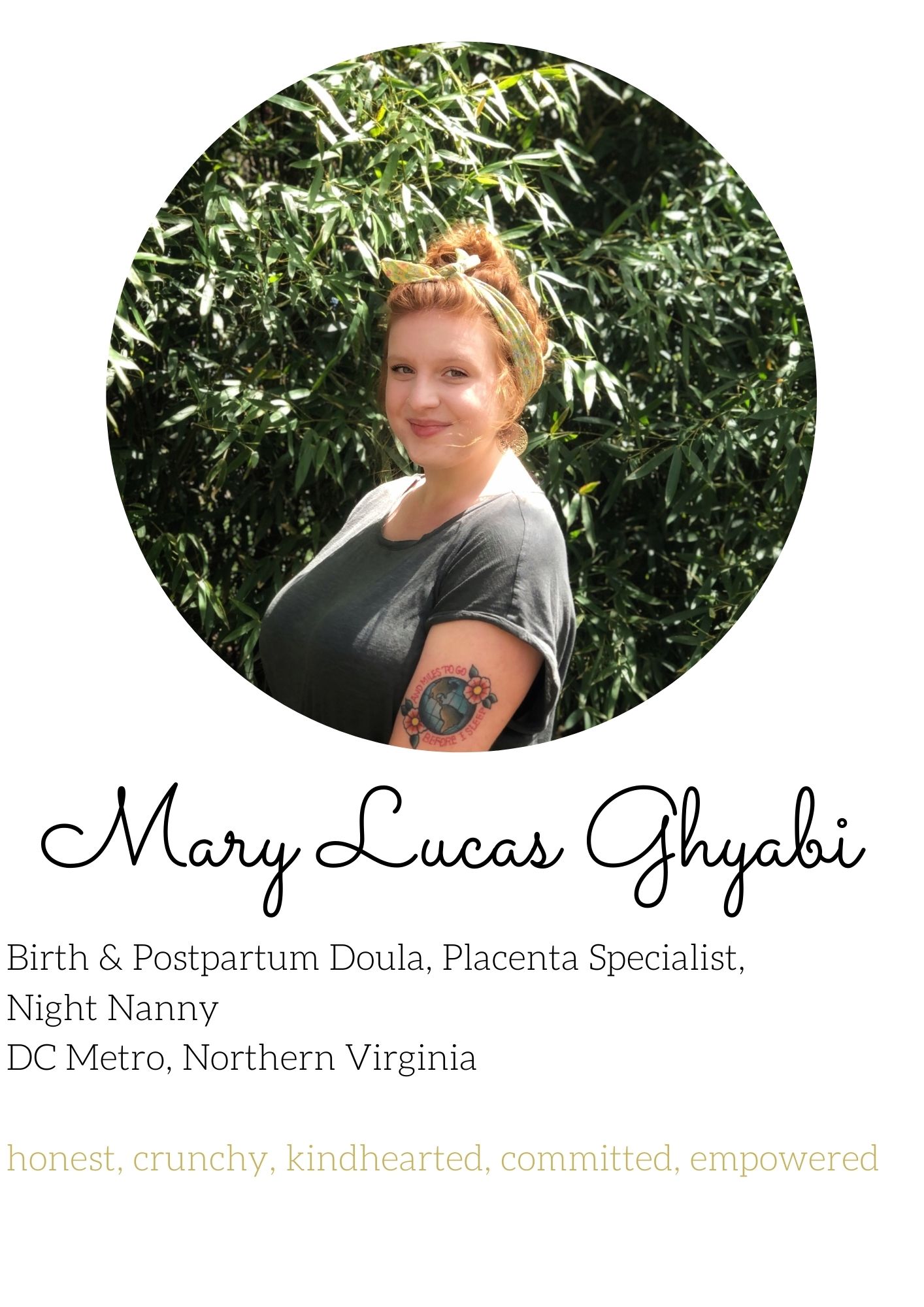 mary Ghyabi birth and postpartum doula northern virginia experienced dc